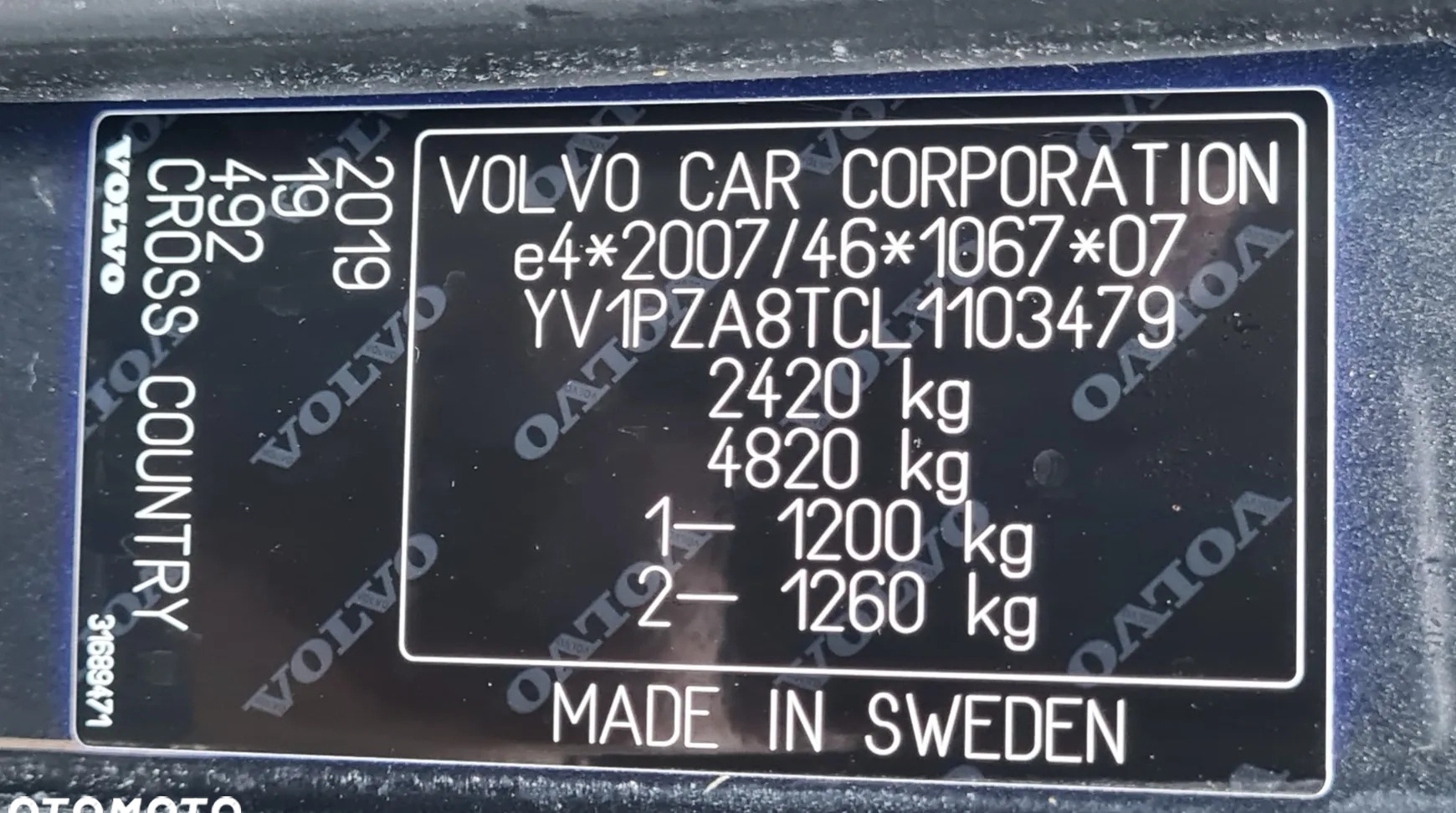 Volvo V90 Cross Country cena 135000 przebieg: 141000, rok produkcji 2019 z Wrocław małe 79